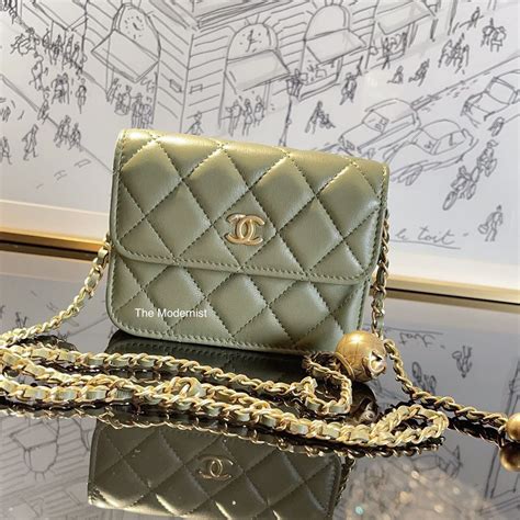 chanel olive green wallet|Wallet on chain .